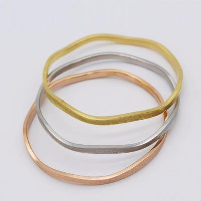 China Three trendy luxury bracelets, stainless steel cuff bracelet, 3 tone steel bracelet for sale