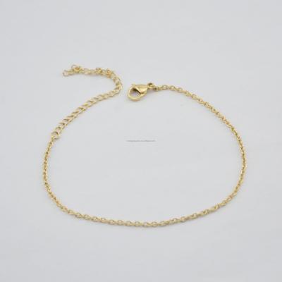 China 2022 FASHIONABLE New Design Linked Chain 15+5cm Simple Anklet For Women And Girls for sale