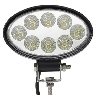 China For truck/tractor/off road/autovvv forklift/car good quality 12V 24V 24W driving led lamp oval led work light with EMC design for sale