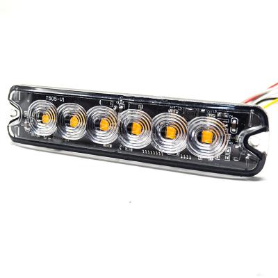 China Truck 12V 24V 6 Led Flash Lamp Vehicle Truck Side Marker Emergency Beacon Lights Led Strobe Warning Light for sale