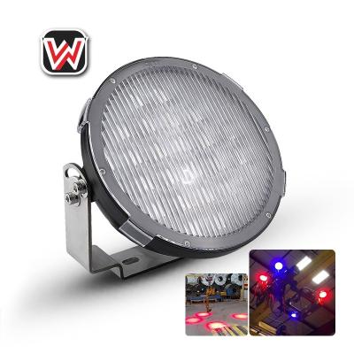 China For Workplace Safety IP68 Products 72W 120W LED Waterproof Overhead Warning Light Blue Red Spotlight Crane Safety Light for sale