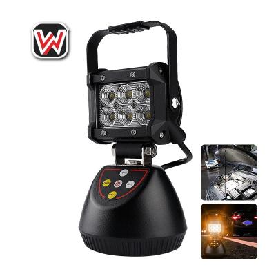 China SOS Emergency Light 18W LED Work Light 18W LED Work Light 18W Waterproof Outdoor Instant Portable Rechargeable Light With Magnetic Base DC 12-24v for sale