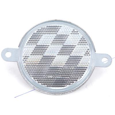 China Popular E-Brand PMMA Tractor Trailer Safety Unprintable Reflector Round Shape Truck Plastic Reflective Reflector for sale