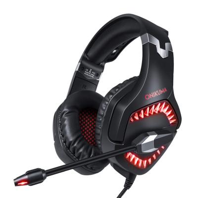 China Wholesable Circumaural K1PRO Black+Red Headset Gaming Headphones with Immersive 3D LED Light Surround - Sound Quality to Enjoy Playing Games for sale