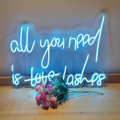 China Custom Decorative Acrylic+neon Light Wedding 3D Sign Letters Led Flexible Acrylic Neon Light Wedding Sign PVC Wall Rohs Color Design Backing for sale