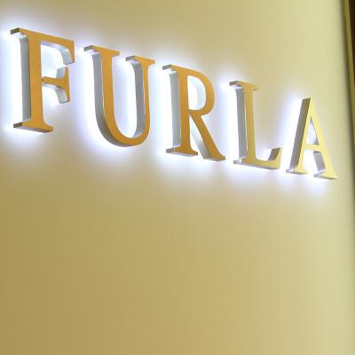 China Buildings Shop New Led Illuminated Sign Letters Wedding Gold Color Metal Acrillic Backlit Custom Electronic Illuminated Sign Signs for sale