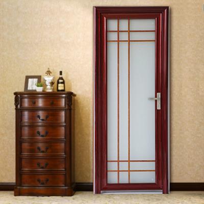 China Evereco Waterproof Modern Style Door Aluminum Alloy Swing Door Interior Glass Bathroom Doors for sale