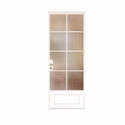 China Evereco Waterproof French Style Unique Shape Bathroom Tempered Glass Door Aluminum Alloy Balcony Doors for sale