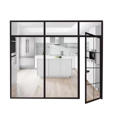 China Evereco hot sale factory price waterproof aluminum alloy tempared kitchen or balcony glass doors for sale