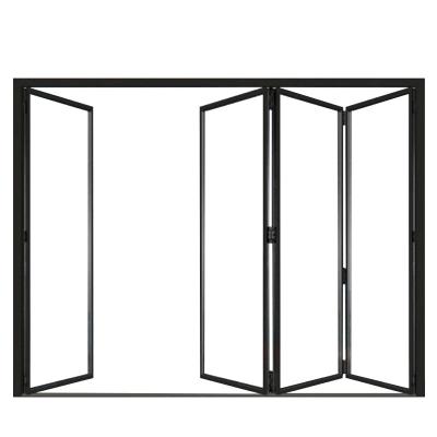 China Evereco China Supplier Waterproof Tempered Glass Sliding Patio Bi-Folding Aluminum Bi Folding Bi Fold Doors for sale