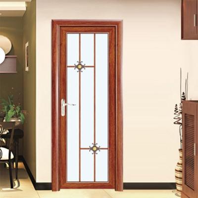 China Hot Selling Evereco Aluminum Casement Waterproof Bathroom Doors Aluminum Kitchen Tempered Glass Doors for sale