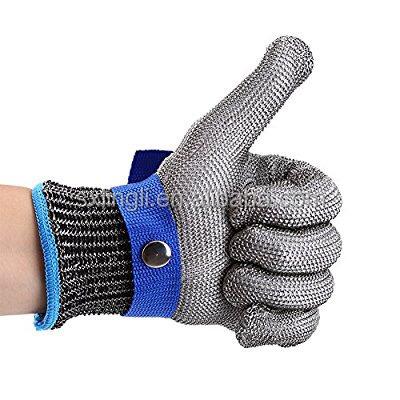 China Kitchen Manufacturer Supplier Steel Wire Glove Cut Resistant Gloves Metal Wire Mesh Glove for sale