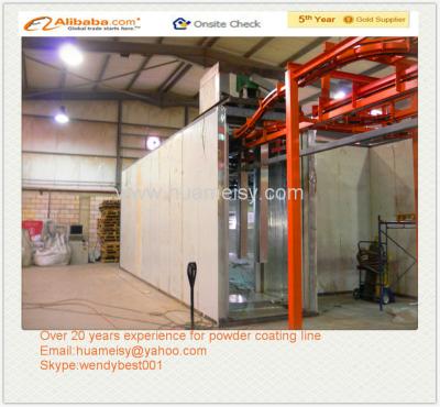 China Compact Plant Powder Coating Processing Chamber , Power Conveyor Free Powder Coating Line Processing Oven for sale