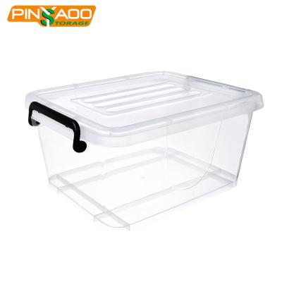 China New Design Sustainable Customized Household 5l Plastic Container Storage Box With Lid Handle for sale