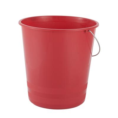 China 10L Large Sustainable Plastic Water Bucket With Metal Handle for sale