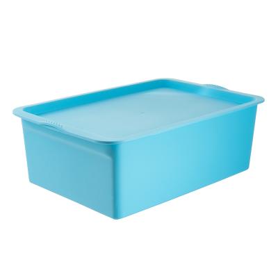 China Sustainable high quality modern 10L plastic box with flat lid for sale