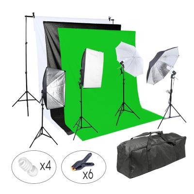 China Full Professional Studio Studio Soft Luminous Backdrop Lighting Photo Studio Background Cloth Kit for photo studio for sale