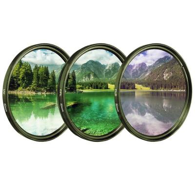 China 49MM UV+CPL+FLD 3 in 1 Lens Filter Set with Bag for Canon 49mm Nikon Pentax Camera Lens for sale