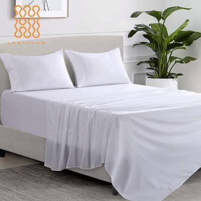 China Nondisposable Five Star Hotel Sheet Collection White Fitted Sheet King Set Of 2 Sheets With Deep Pockets for sale