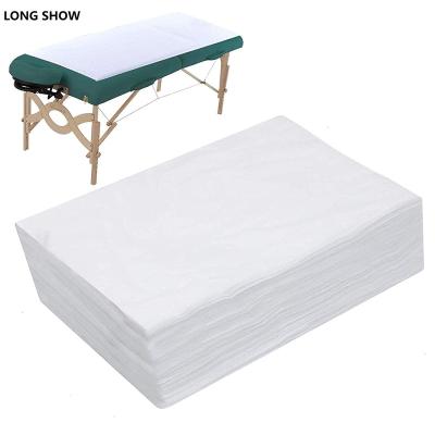 China Factory Wholesale Cheap Durable 60% Cotton 40% Polyester Fabric Bulk Spa Sheets Massage Table Single Bed Flat Sheet for sale