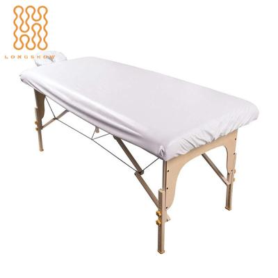 China Simply 2022 New Product Waterproof Fitted 100% Polyester Massage Table Covers For Spa Massage Table Bedspread for sale