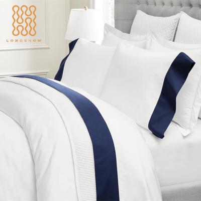 China Breathe Factory Directly Sell 400TC 100% Egyptian Cotton Luxury Flat Sheet Five Star Hotel Sateen Bed Sheet for sale