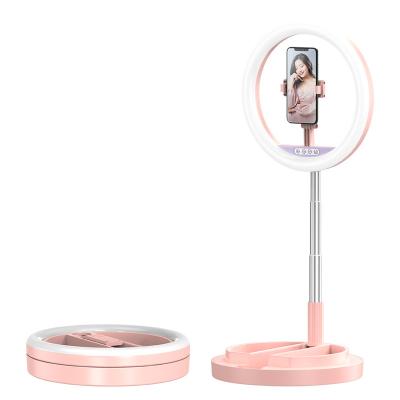 China JM01 PORTABLE 360 Rotation Pink Rotation 12 Inch Single Anti-blue Light Ring Light 360 Eye Protection for Phone Selfie Makeup for sale