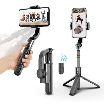 China Hot Sale L08 USA Special Anti Fold Anti Flip 1 Axis Gimbal Smartphone Stabilizer Selfie Stick With Tripod for sale