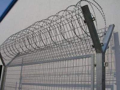 China Single Coil Hot Dipped Galvanized Razor Wire Concertina For Commercial Sites for sale