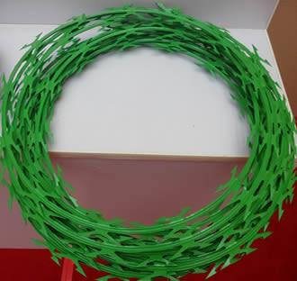 China Colored Concertina Razor Wire for sale