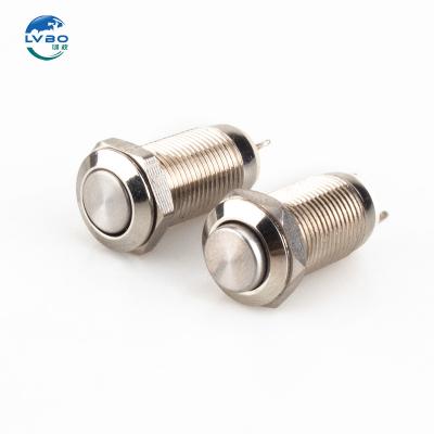 China LVBO Free sample 10mm push button switch electronic 10mm Metal Push Button Switch LB10A-G10Z/N for sale