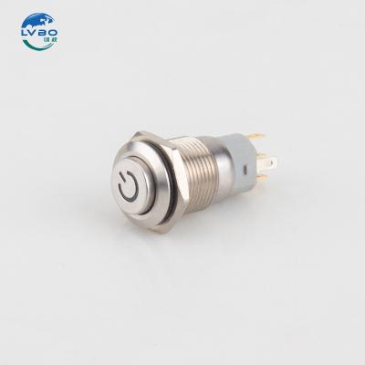 China LVBO Low price  On Off Switch Push Button Water Proof 16mm Metal Push Button LB16A-G11F/DY/S for sale