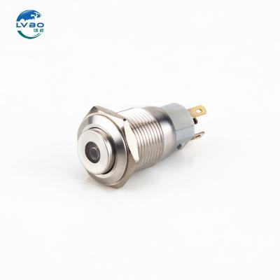 China LVBO Surprise Price  metal push button switch with harness 16mm metal push button switch high head LB16A-G11F/DW12V/N for sale