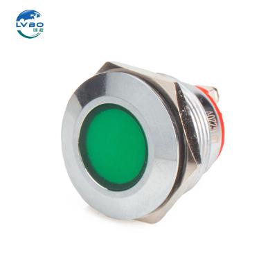 China Stainless Steel/chromium plated brass/Aluminum oxide LVBO Wholesale new function 12V 24V 19mm 22mm  waterproof  IP65/67 Led Panel Indicator Lights for sale