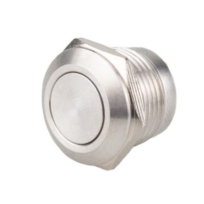 China LVBO 12/16/19/22mm Short style  Momentary Metal Push Button Switch Stainless Steel Ultrathin Lamp Waterproof Touch  push button LB12U-P10F/S for sale