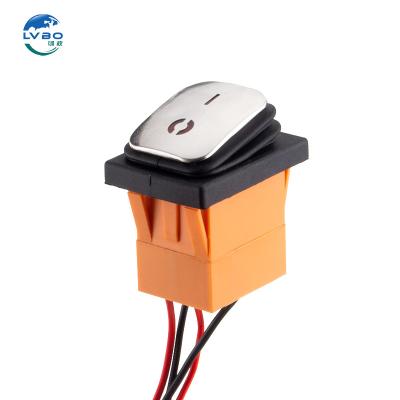 China PA66 nylon LVBO LVKcd4 Custom logo waterproof rocker switch high current 15A 20A 35A  with wire for sale