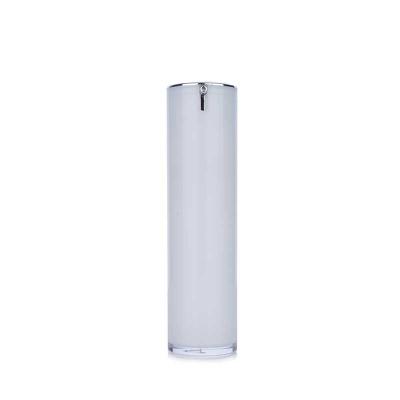 China Modern Aesthetics Airless Pump Bottles 50ml Dual Chamber Pump White Airless for sale