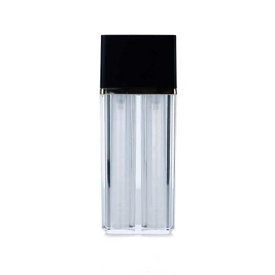 China 40ml Plastic Transparent Rectangle Clear With Black Lid For Empty Airless pump Bottle for sale