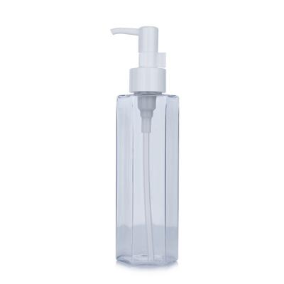 China 160 ml Hexagonale Olie Cosmetische Fles Duidelijke Plastic Make-up Remover Fles Te koop