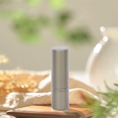 China 3.5g AL+PP Gray Cylindrical Frosted Bottle With Gray Cap For Empty Lipstick Tube for sale