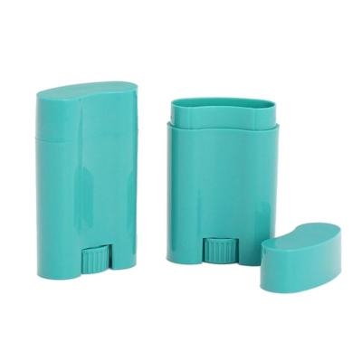 China 25g PP ellipsoid smooth bottle with blue/green lid for sunscreen stick for sale