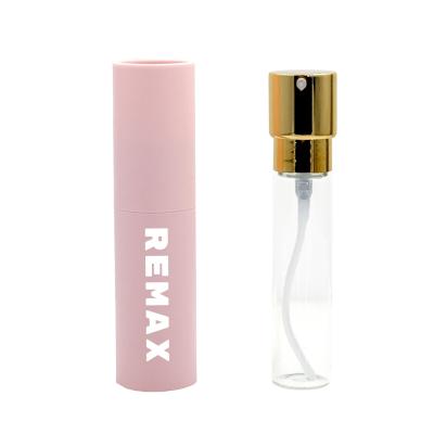 China Hot-selling 10ml Twistable ABS Material Shell Replaceable Perfume Glass Spray Bottle With Golden Sprayer for sale