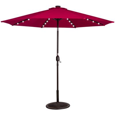 China 3M Modern Remote Control Electric Patio With Lights Outdoor Led Patio Umbrella Swimming Pool Umbrella for sale