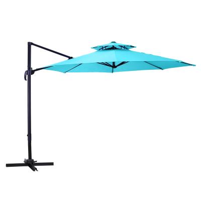 China 3M 10ft Luxury Outdoor Hanging Umbrlla Alum Modern Roma Umbrella Round Cantilever Umbrella With 360 Degree Rotation for sale