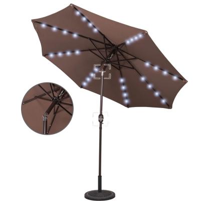 China New Type LED Promotional Patio Beach Garden Sun Umbrella Pool Sale Modern Well Outdoor Umbrella for sale