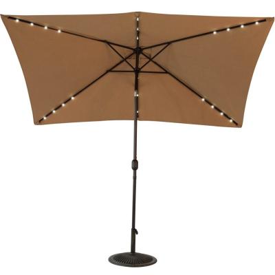 China Modern Hot Sale LED Umbrella Patio Garden Pool High Quality Logo Printed Hotel Parasol for sale