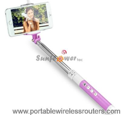 China Mobile phone Extendable monopod selfie sticker with Bluetooth Camera Shutter for sale