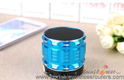 China TF card AUX audio Travel Hands Free Bluethooth Speaker with Shinning Metal Case for sale