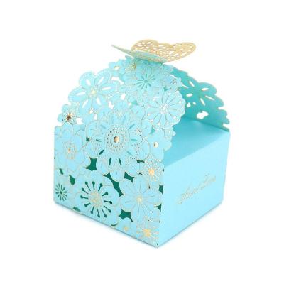 China Handmade Mini Chocolate Candy Favor Box for Guests Cute Birthday Baby Shower Favor Boxes with Ribbon for sale