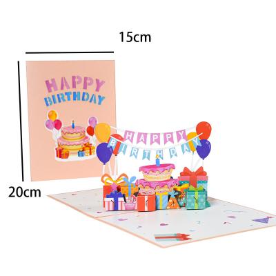 China From Europe Pop Birthday Card Gift For Business Children Wife Husband 3D Baby Shower Greeting Cards for sale